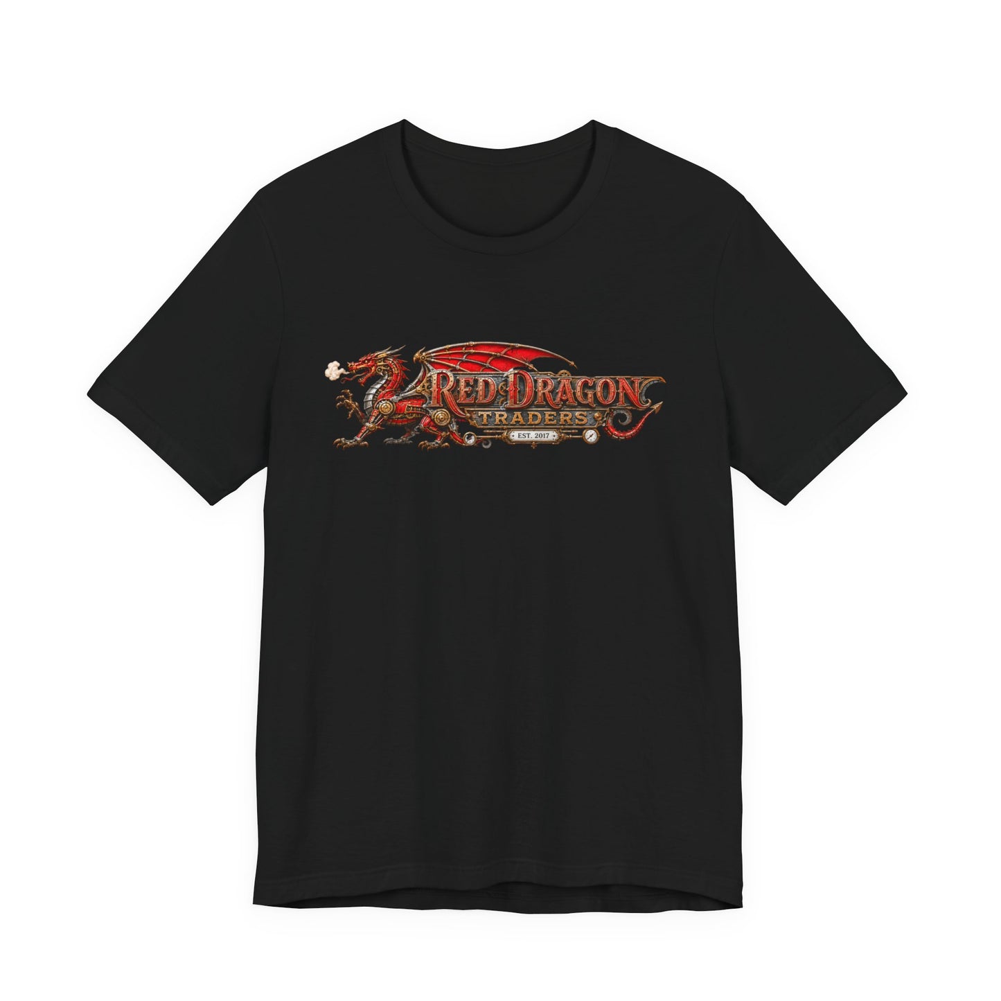 Red Dragon Traders Logo T-Shirt — Vintage Fantasy Dragon Graphic Tee
