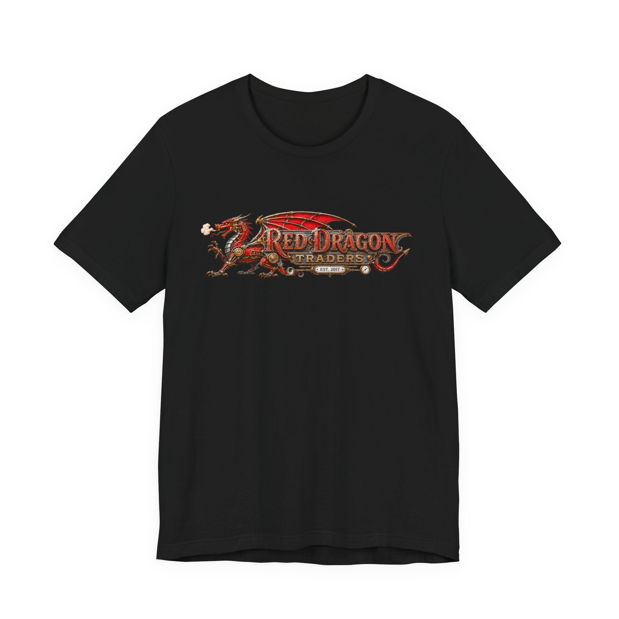 Red Dragon Traders Logo T-Shirt — Vintage Fantasy Dragon Graphic Tee