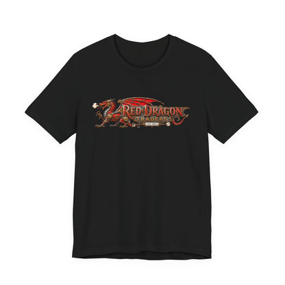 Red Dragon Traders Logo T-Shirt — Vintage Fantasy Dragon Graphic Tee