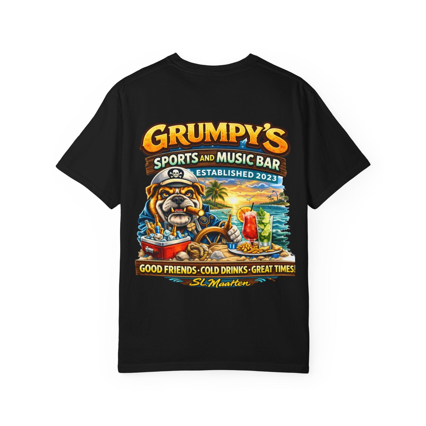 Grumpy's St. Maarten T-Shirt – Sports Bar Logo Tee