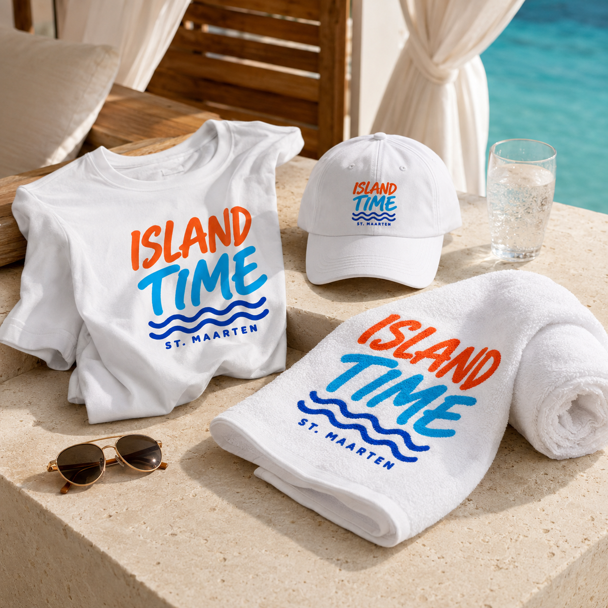 Island Time Bundle — Tee, Cap & Beach Towel