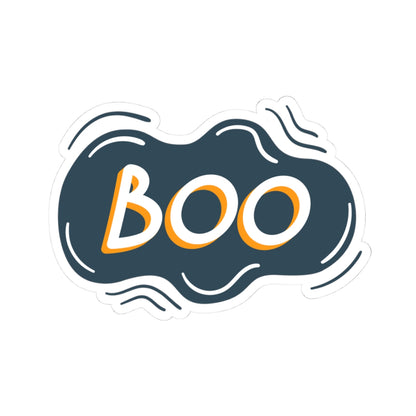 Stylized 'BOO' text on a blue background with white outline