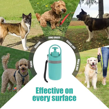 Portable Dog Pooper Scooper  with a built-In garbage bag holder with a unique no touch design. 