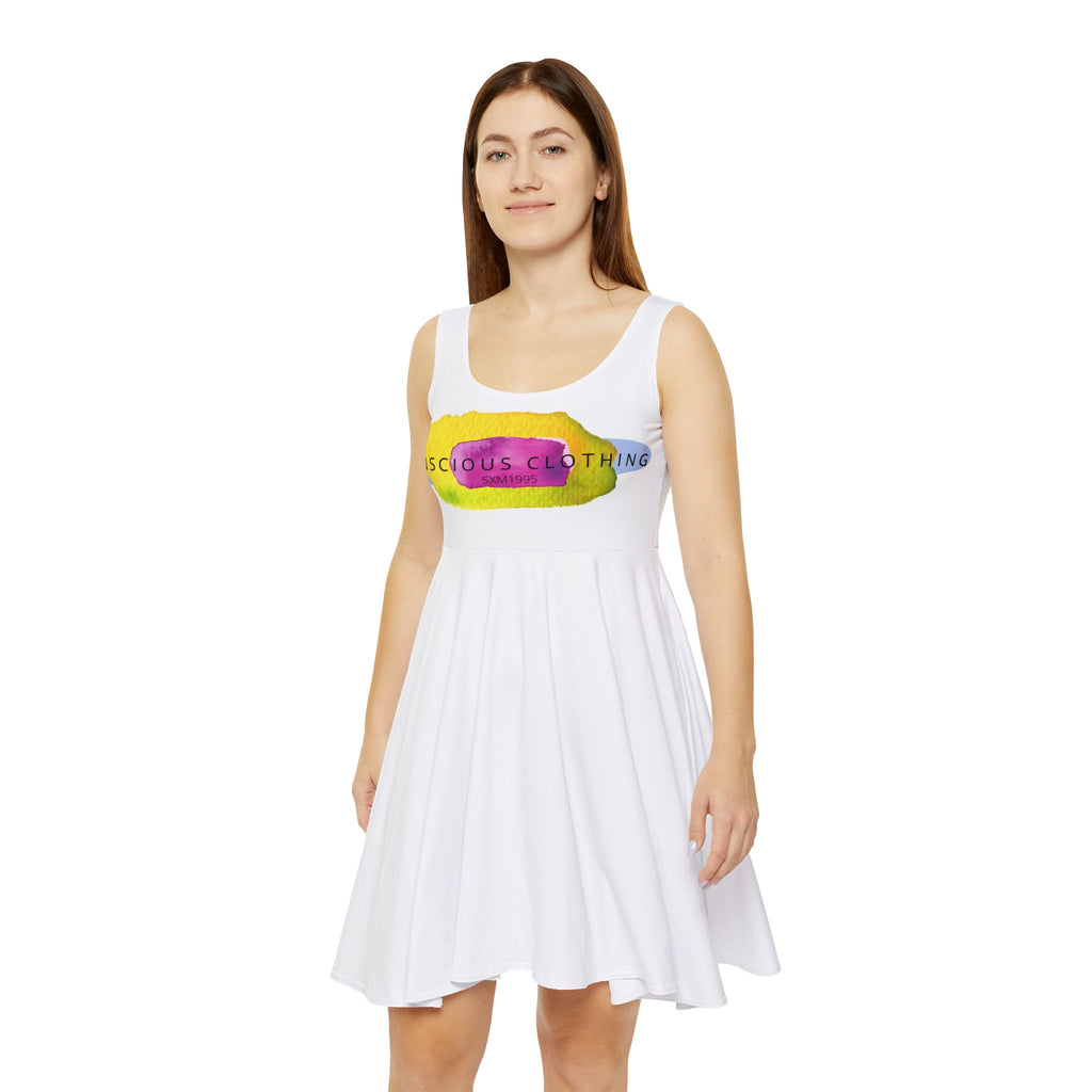 Conscious Clothing Skater Dress – Watercolor AOP, all over prints product image 3.