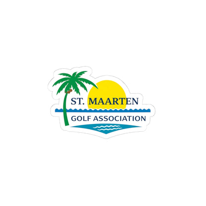 St. Maarten Golf Association Sticker — Tropical Palm Golf Logo Kiss-Cut
