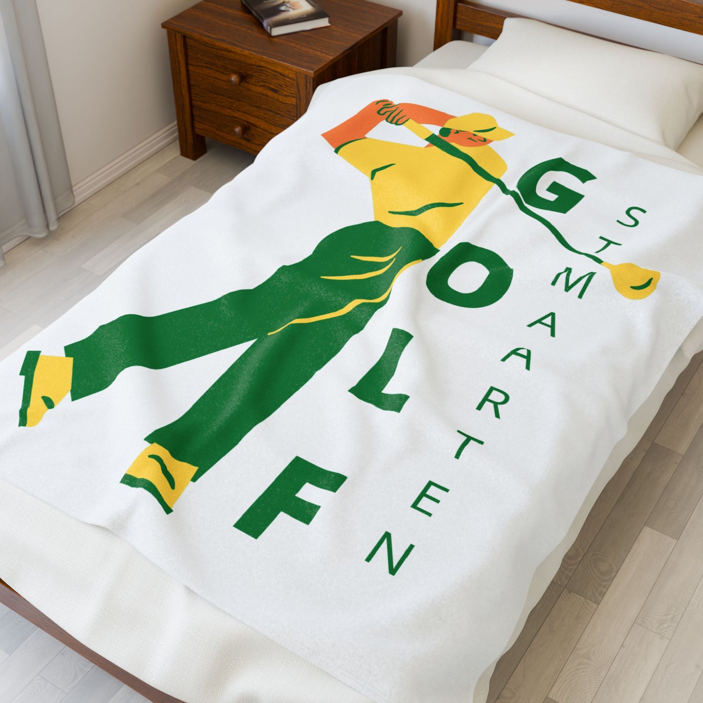 Golf blanket inspired by tropical golf lifestyle