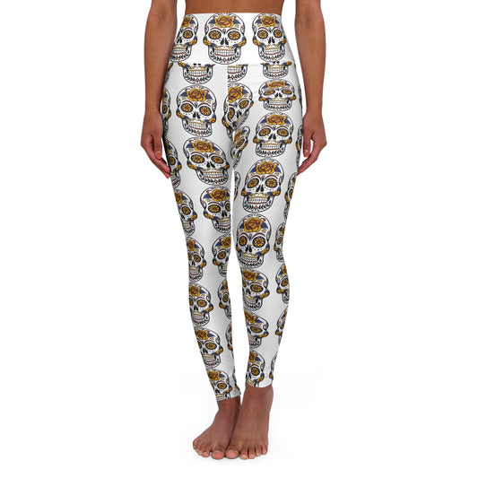 Skull Pattern High Waisted Leggings