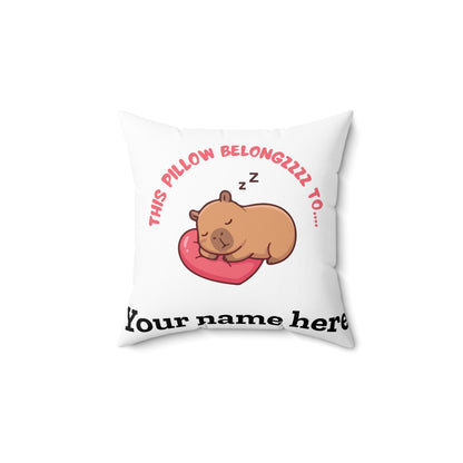 Personalized Bear Pillow — "This Pillow Belongzzz To" Custom Name Throw Pillow