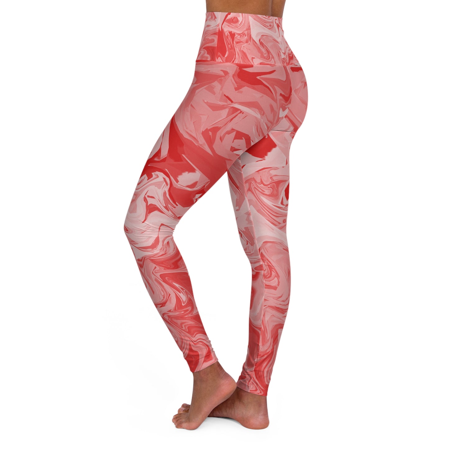 Pink Swirl High Waisted Leggings
