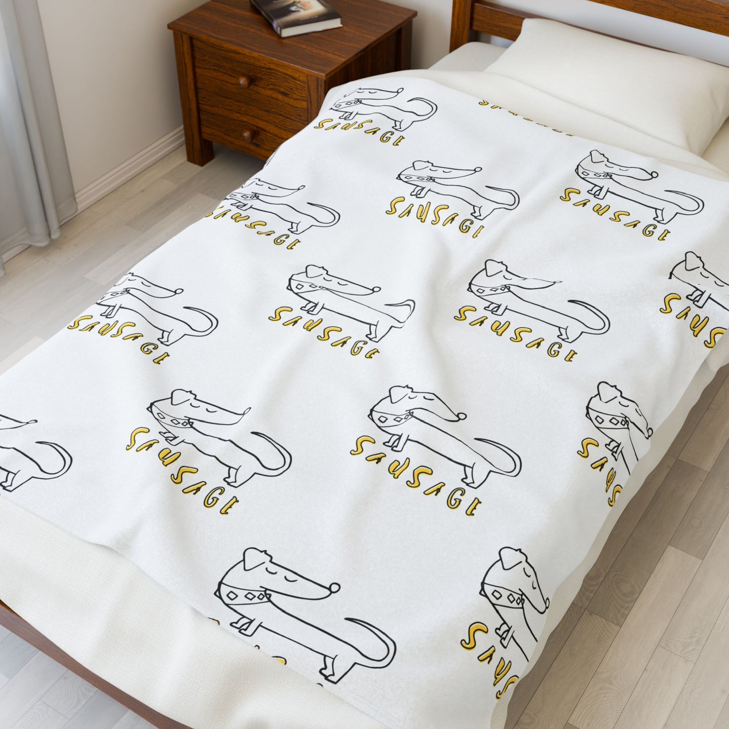 Sausage dog blanket for dog lovers and pet owners