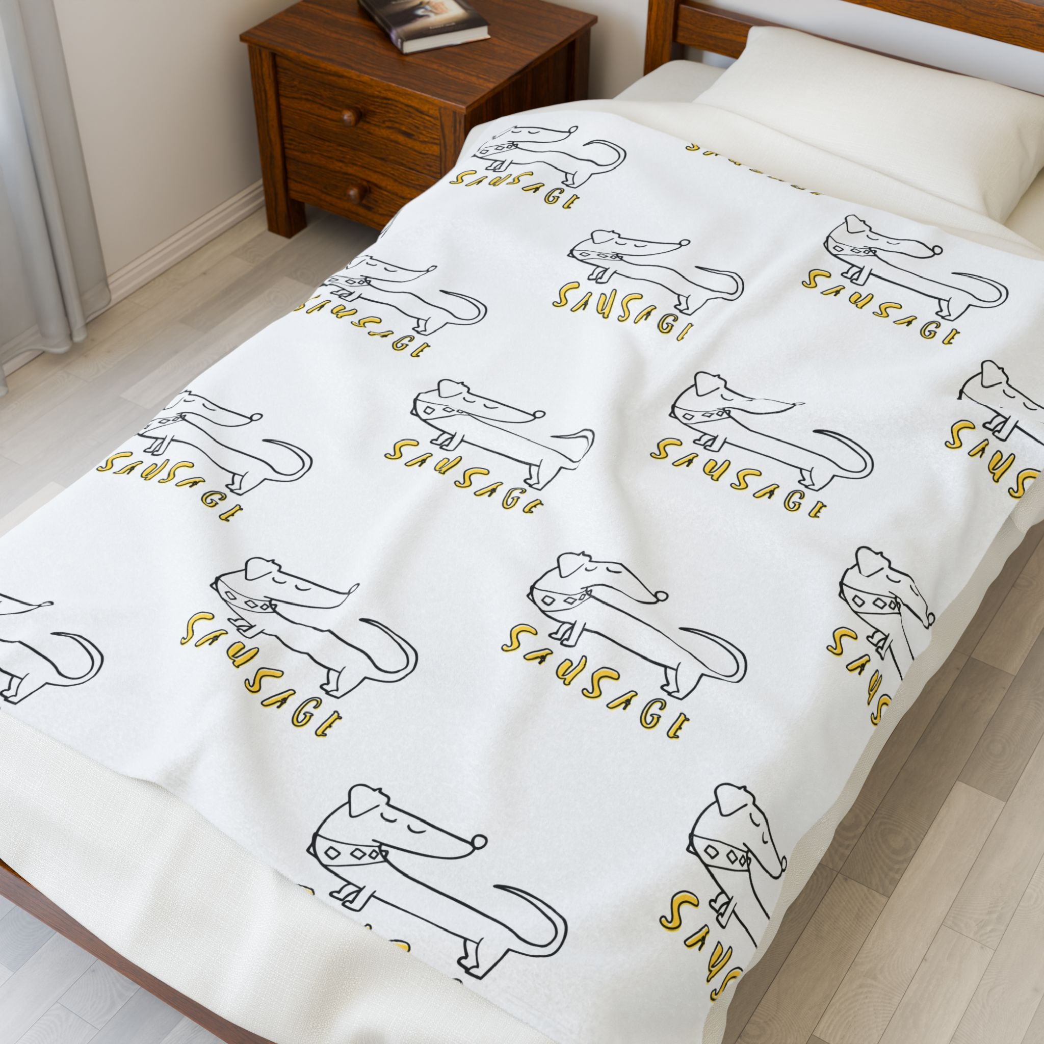 Sausage dog blanket for dog lovers and pet owners