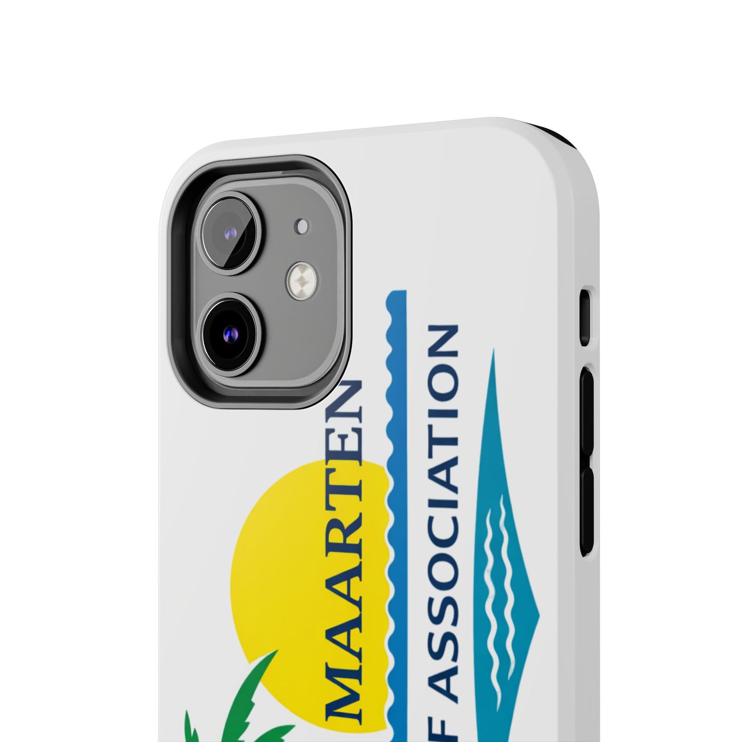St. Maarten Golf Association Tough Phone Case — Tropical Palm & Sunset Protective Cover