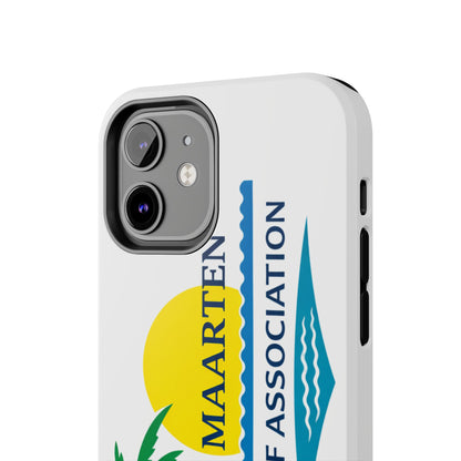 St. Maarten Golf Association Tough Phone Case — Tropical Palm & Sunset Protective Cover