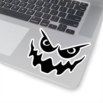 Black and white abstract design on a laptop