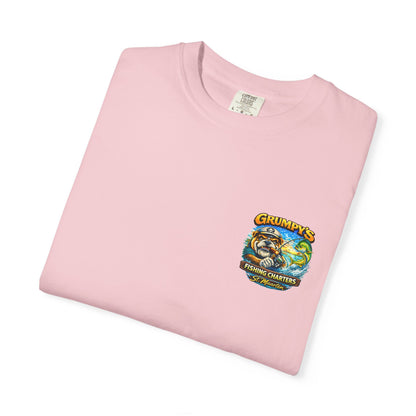 Grumpy's Fishing Charters T-Shirt — "Getting Hooked & Hammered" Graphic Tee