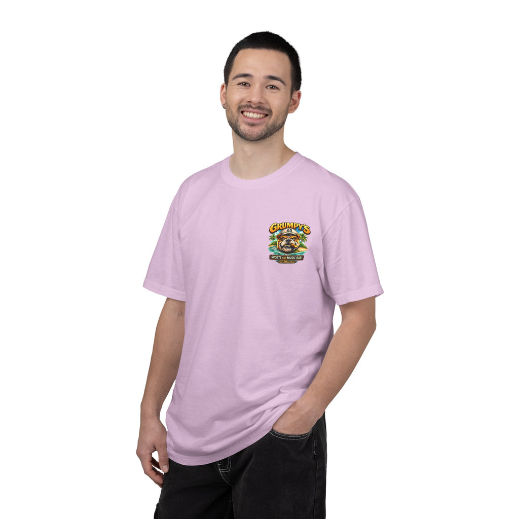 Seafoam Grumpy's St. Maarten T-Shirt – Sports Bar Logo Tee, t-shirt product image 29, size 2XL.