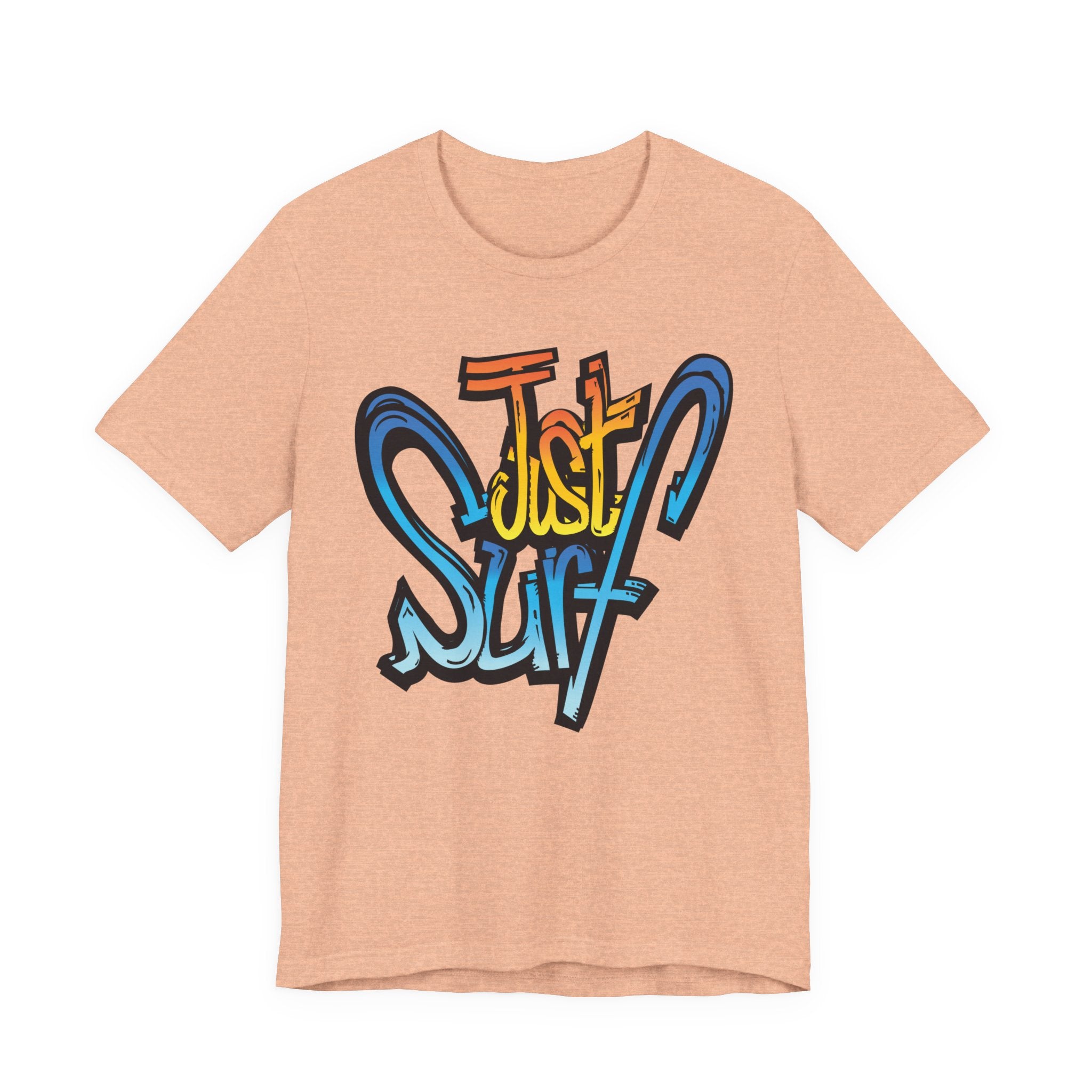 Just Surf Graphic Tee — Retro Surfboard Beach T‑Shirt