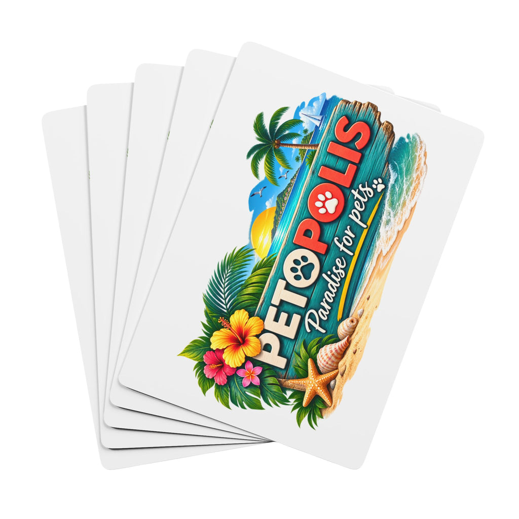 Poker Playing Cards — Tropical Petopolis Deck (Paradise for Pets Back)