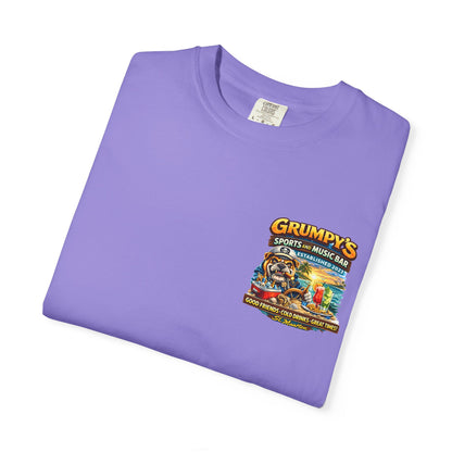 Grumpy's Sports & Music Bar T-Shirt — Retro Beach Bar Graphic Tee