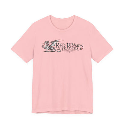 Red Dragon Traders Graphic Tee — Vintage Fantasy Dragon Logo T‑Shirt