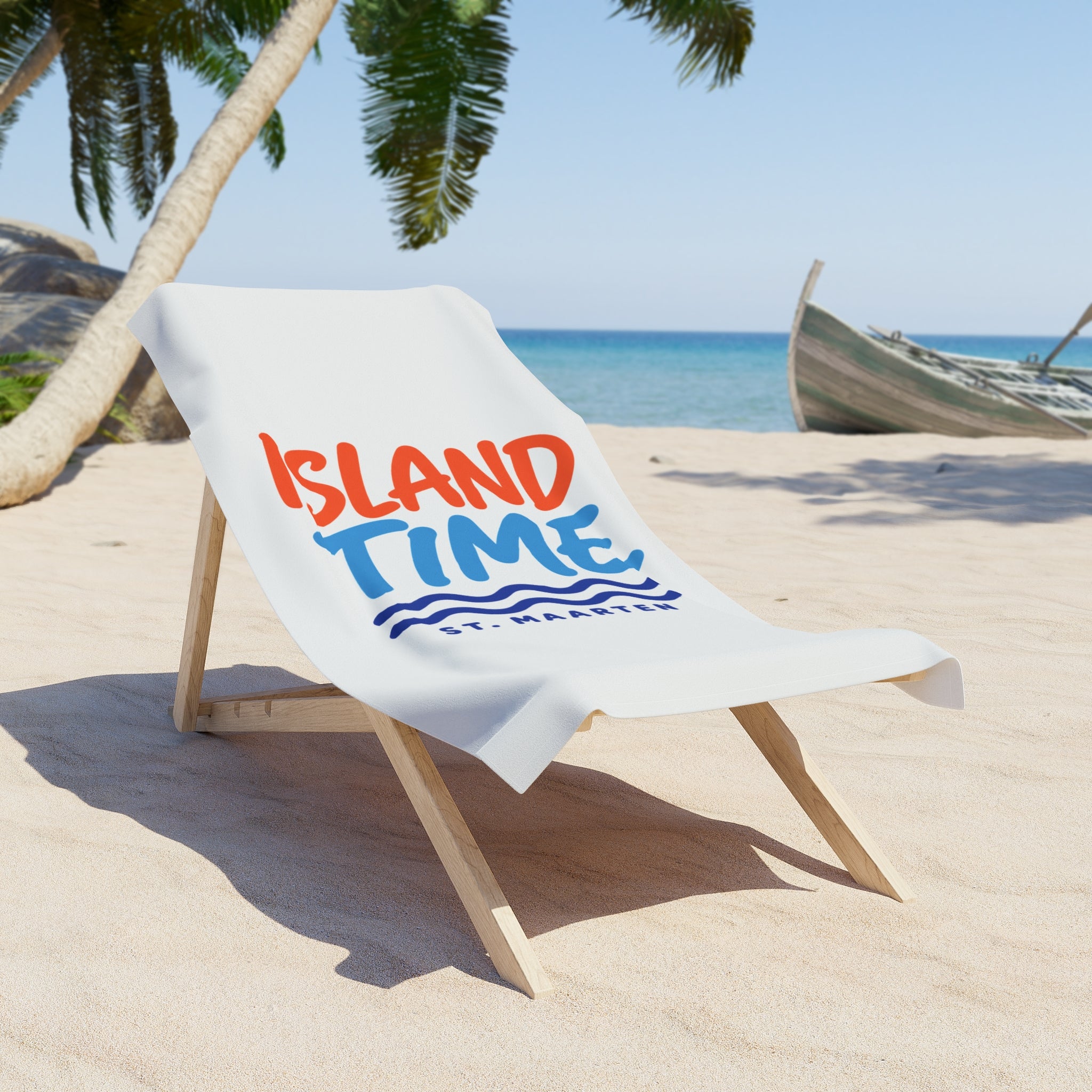 Island Time St. Maarten Premium Beach Towel