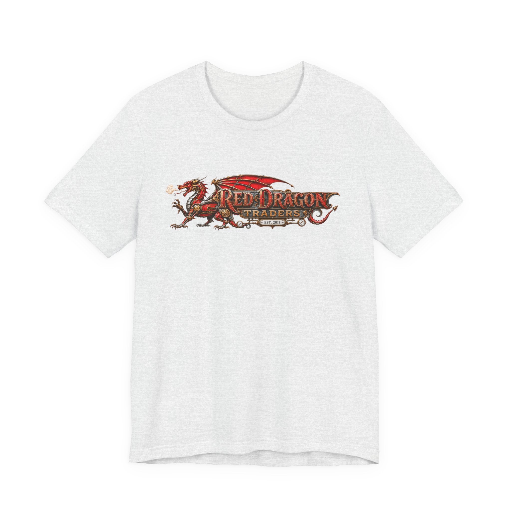 Red Dragon Traders Logo T-Shirt — Vintage Fantasy Dragon Graphic Tee