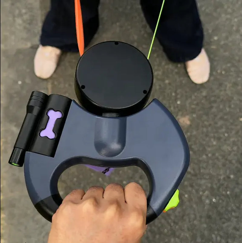 Tangle-Free Double Dog Leash for Small & Medium Breeds