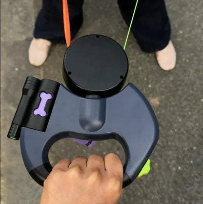 Tangle-Free Double Dog Leash for Small & Medium Breeds