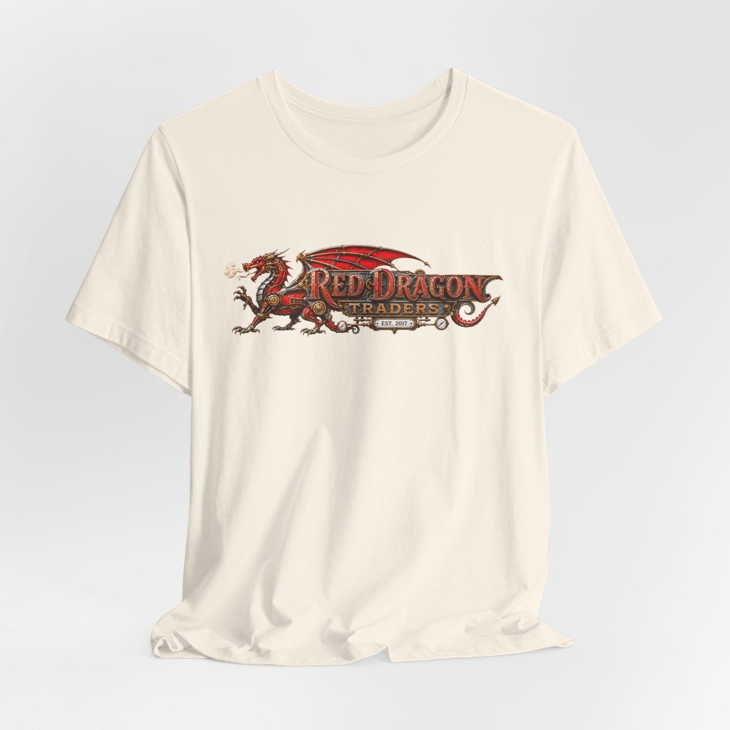 Red Dragon Traders Logo T-Shirt — Vintage Fantasy Dragon Graphic Tee