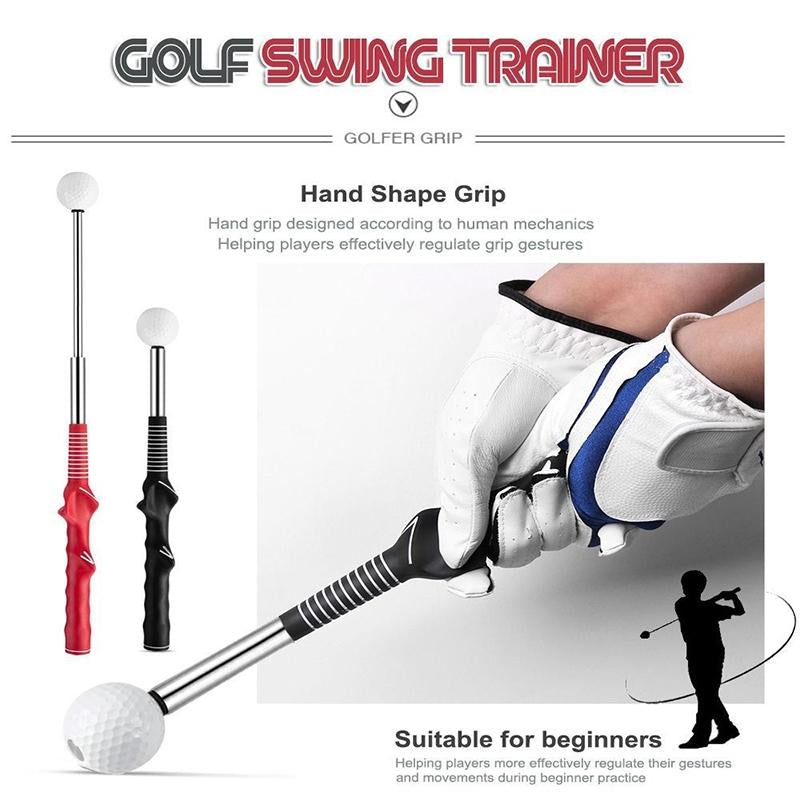 Golf Swing Practice Stick Adjustable Golf Indoor Swing Trainer Left Handed Right Handed Grip Golf Action Practice Tool