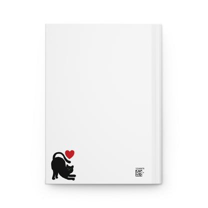 Journal with black cat on the back
