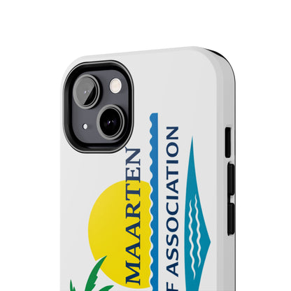 St. Maarten Golf Association Tough Phone Case — Tropical Palm & Sunset Protective Cover