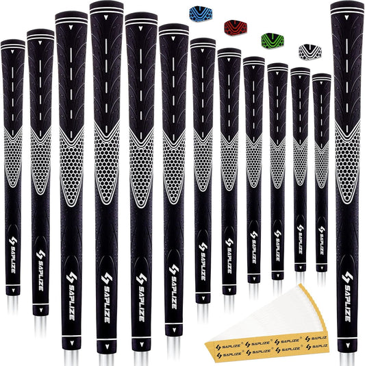Upgrade Your Game with  Classic Rubber Golf Grips - 13 Pack of High Feedback, Non-Slip Comfort! 