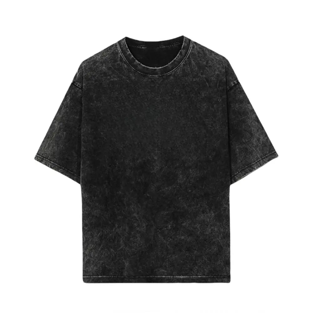 Black t-shirt on a white background