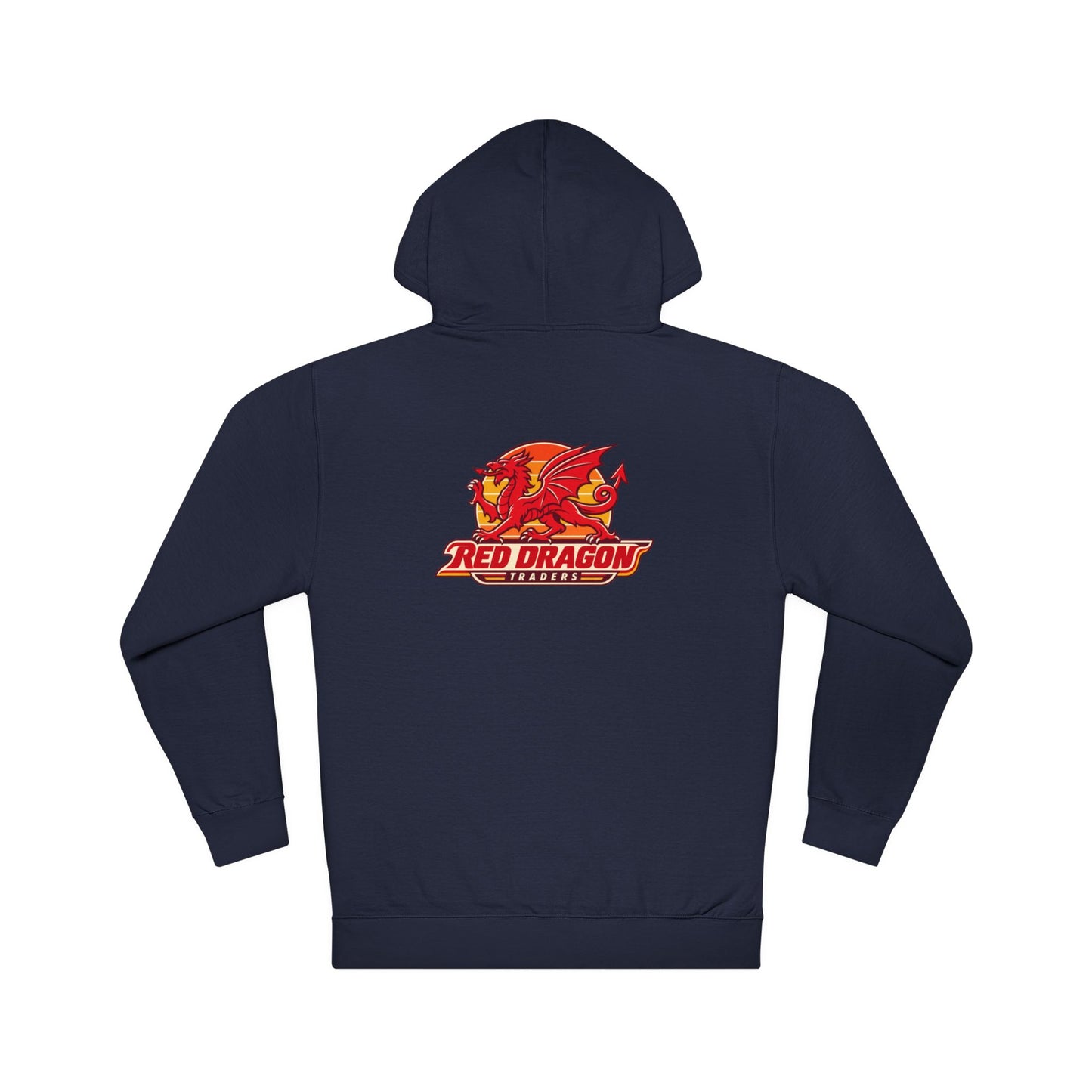 Red Dragon Logo Hoodie — Retro Flame Mythic Crewneck