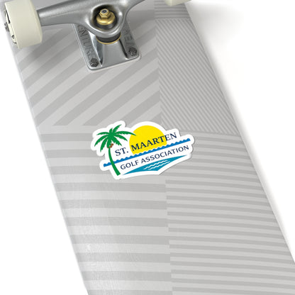St. Maarten Golf Association Sticker — Tropical Palm Golf Logo Kiss-Cut