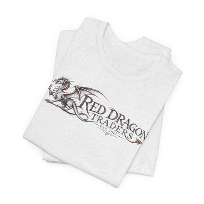 Red Dragon Traders Graphic Tee — Vintage Fantasy Dragon Logo T‑Shirt