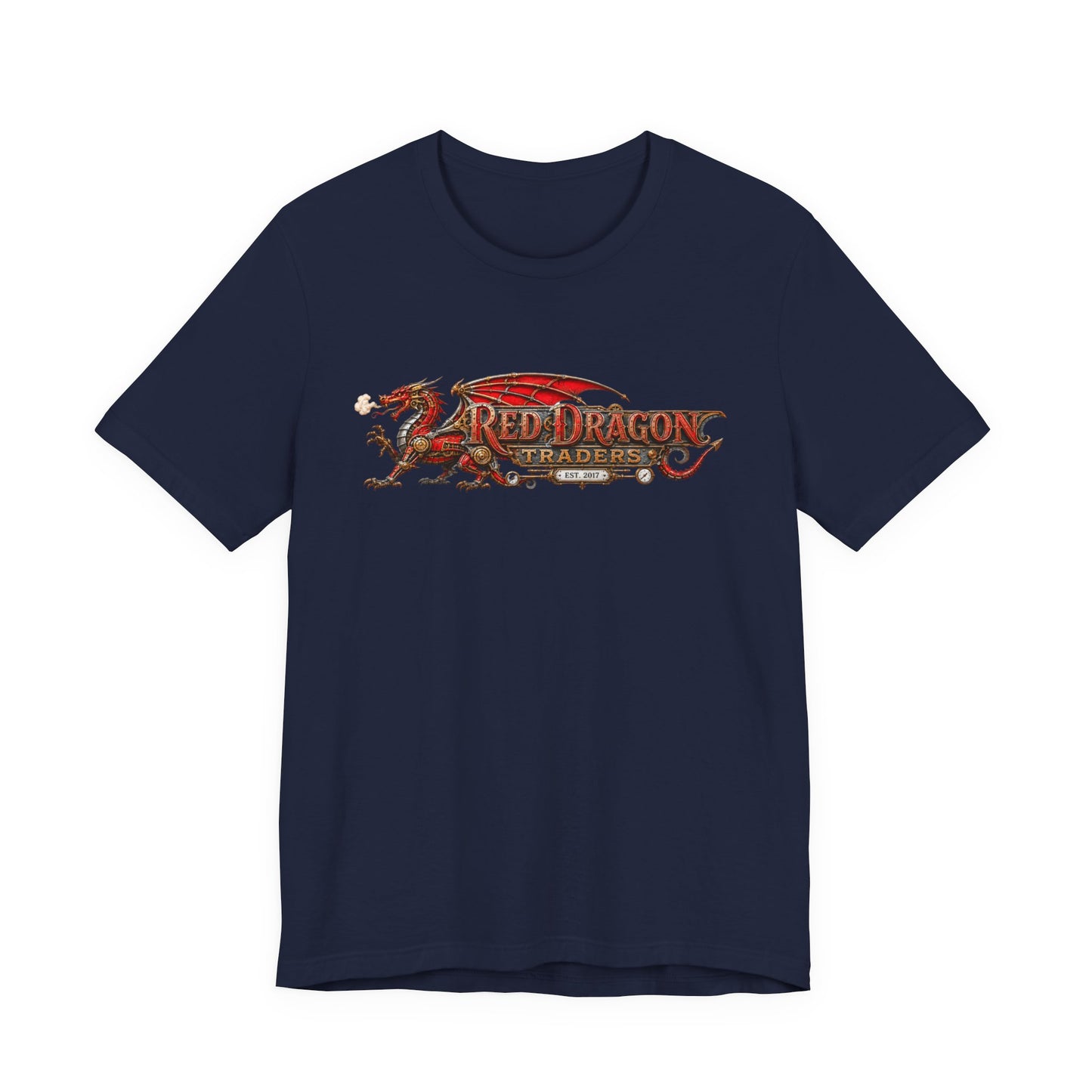 Red Dragon Traders Logo T-Shirt — Vintage Fantasy Dragon Graphic Tee