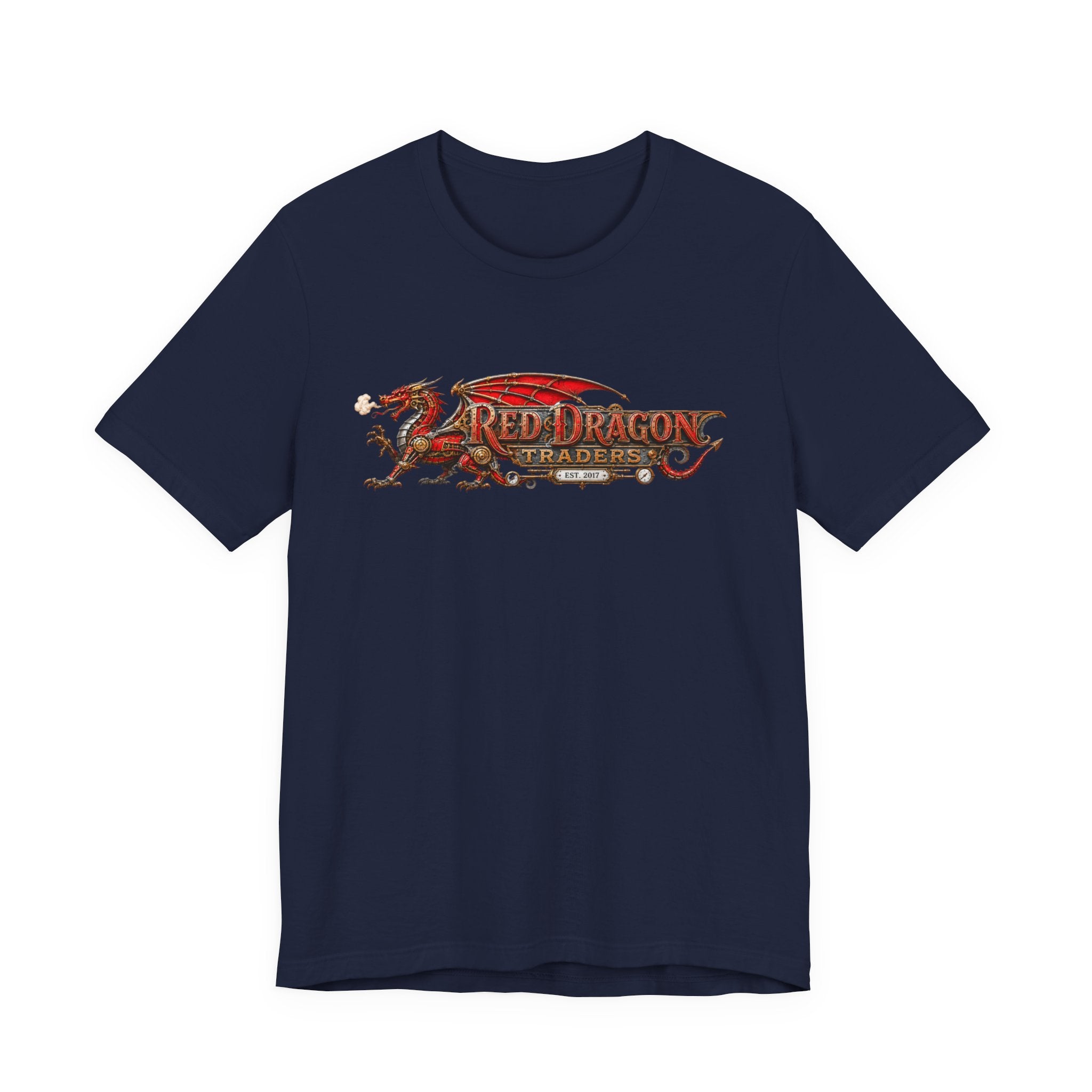 Red Dragon Traders Logo T-Shirt — Vintage Fantasy Dragon Graphic Tee