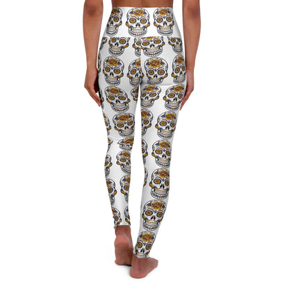 Skull Pattern High Waisted Leggings