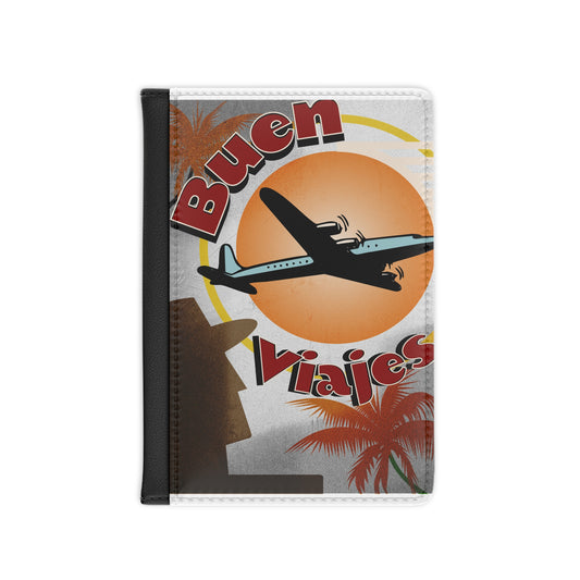 Passport cover with 'Buen Viajes' on the cover