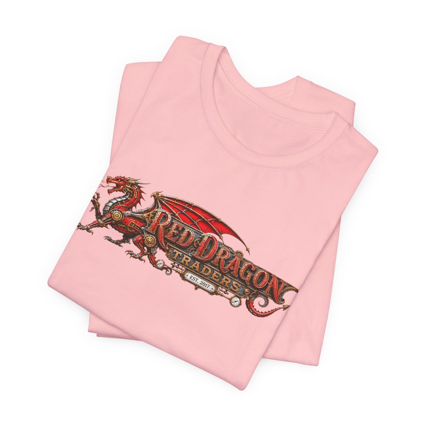 Red Dragon Traders Logo T-Shirt — Vintage Fantasy Dragon Graphic Tee