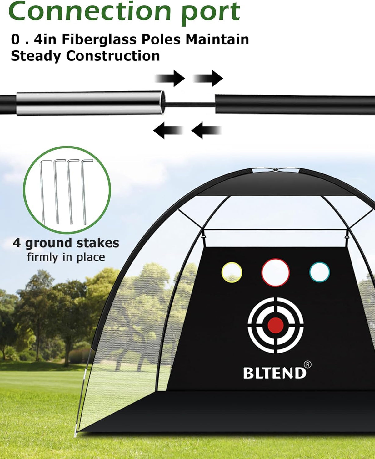 Golf Net - 10X7Ft Golf Practice Nets for Backyard Driving Chipping - Golf Hitting Net with Tri-Turf Golf Mat - Personal Golf Training Equipment for Indoor Outdoor Use - Gifts for Men/Golfers