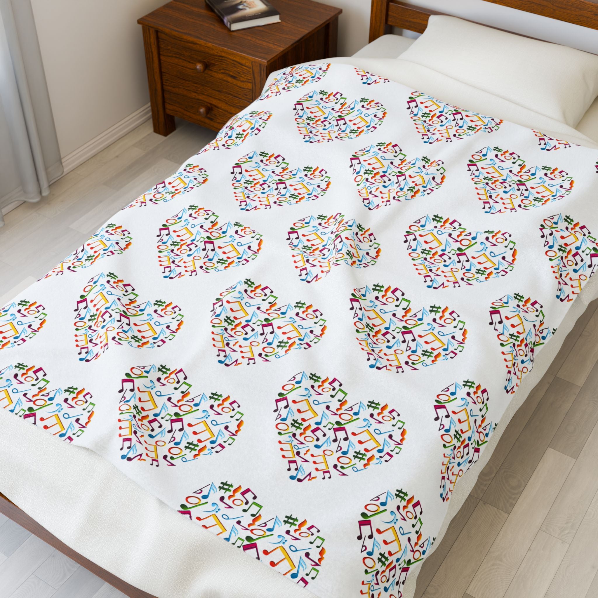 Hearts blanket for music lovers and musicians