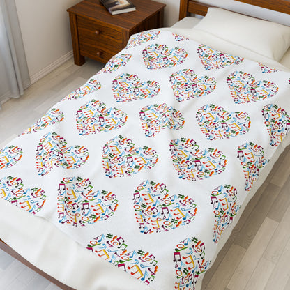 Hearts blanket for music lovers and musicians