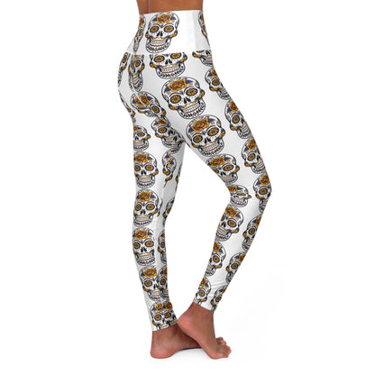 Skull Pattern High Waisted Leggings