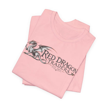 Red Dragon Traders Graphic Tee — Vintage Fantasy Dragon Logo T‑Shirt