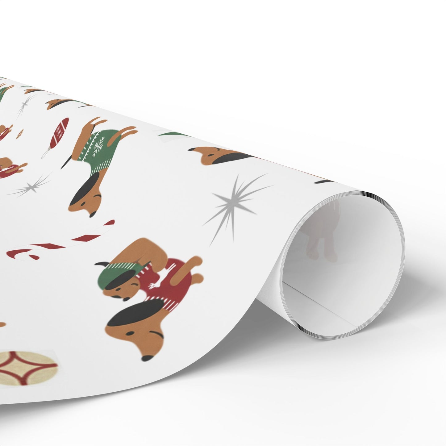 Papur Lapio Nadolig Dachshund Nadoligaidd