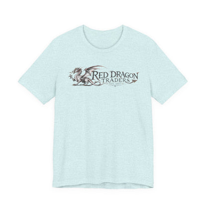 Red Dragon Traders Graphic Tee — Vintage Fantasy Dragon Logo T‑Shirt