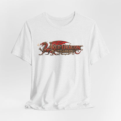 Red Dragon Traders Logo T-Shirt — Vintage Fantasy Dragon Graphic Tee
